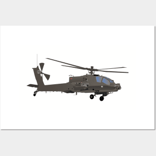 AH-64 Apache Helicopter Posters and Art